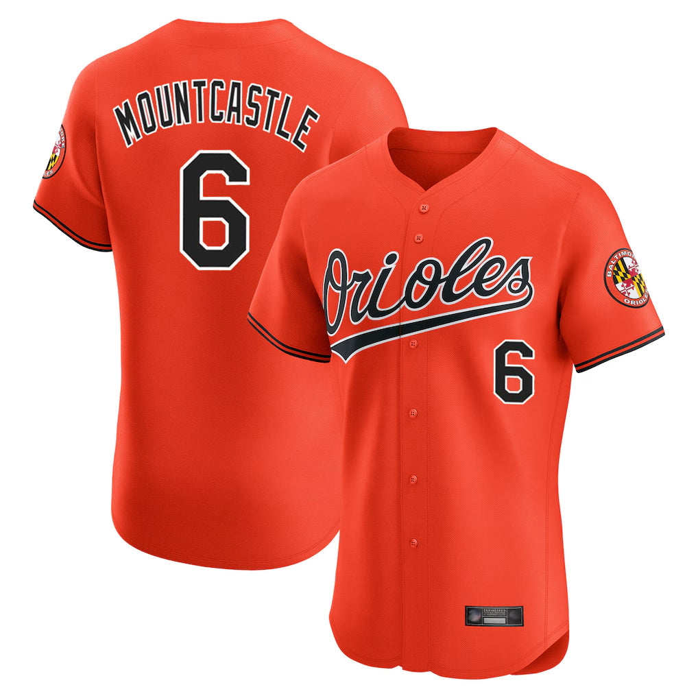 Crovyle B.Orioles #6 Ryan Mountcastle Player Orange Limited Elite Home Game Stitched Jerseys