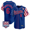Crovyle B.Orioles #6 Ryan Mountcastle Player Royal USA 250 Independence Day Vapor Premier Limited Home Game Stitched Jerseys