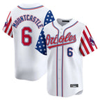 Crovyle B.Orioles #6 Ryan Mountcastle Player White Independence Day Vapor Premier Home Game Stitched Jerseys