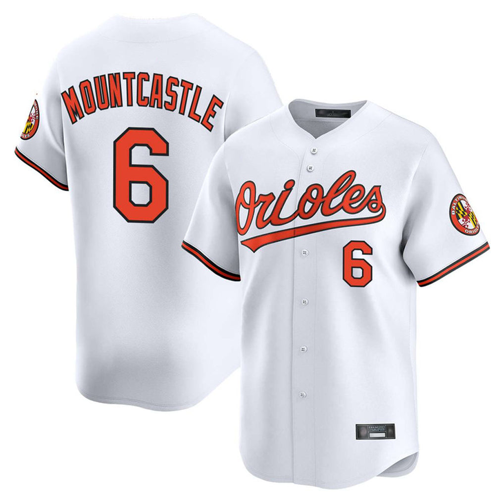 Crovyle B.Orioles #6 Ryan Mountcastle Player White Limited Home Game Stitched Jerseys