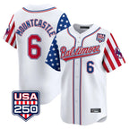 Crovyle B.Orioles #6 Ryan Mountcastle Player White USA 250 Independence Day Vapor Premier Limited Home Game Stitched Jerseys