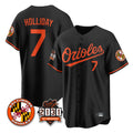 Crovyle B.Orioles #7 Jackson Holliday Player Black 30th Anniversary of 2131 Home Game Stitched Jerseys