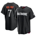 Crovyle B.Orioles #7 Jackson Holliday Player Black City Connect Home Game Stitched Jerseys