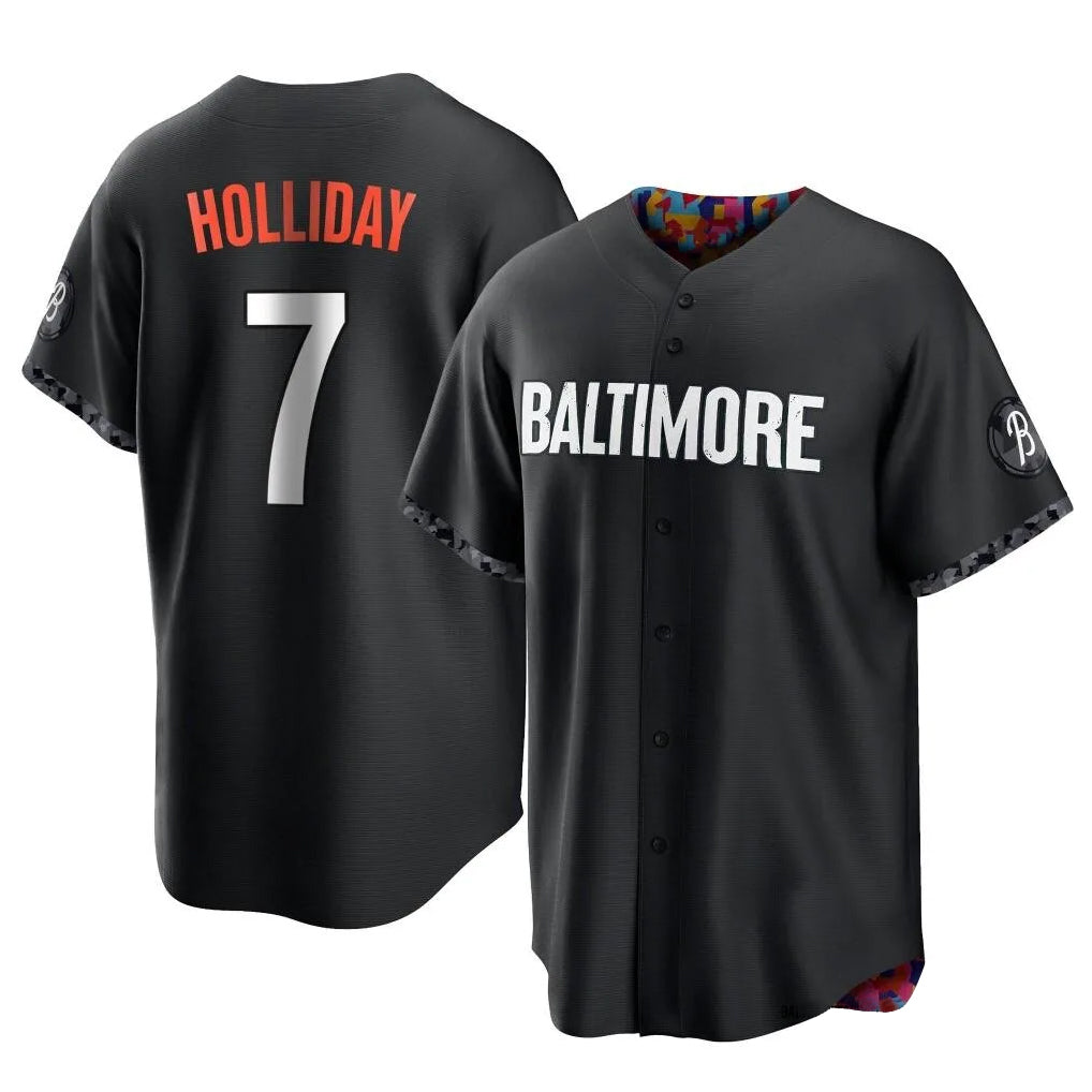 Crovyle B.Orioles #7 Jackson Holliday Player Black City Connect Home Game Stitched Jerseys