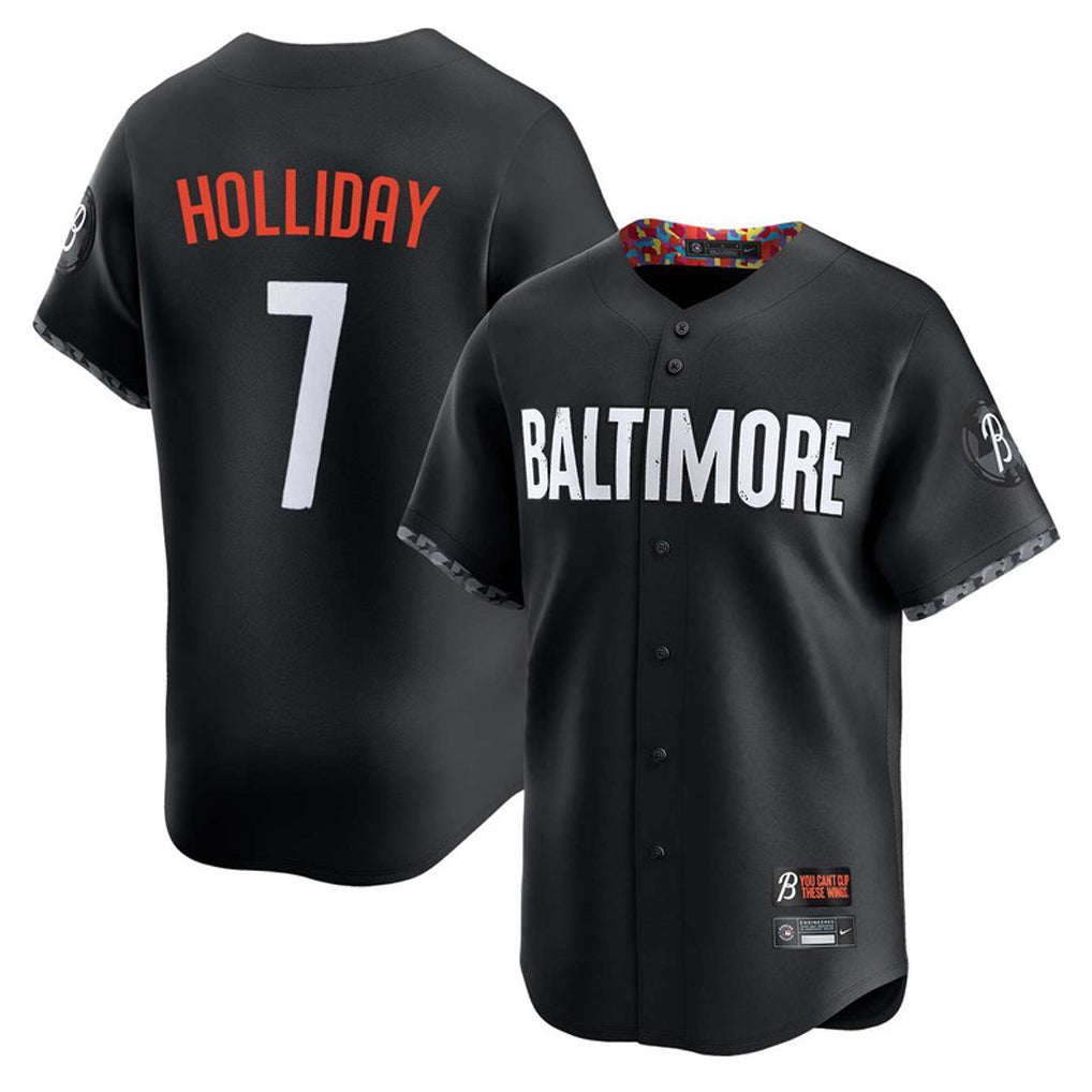 Crovyle B.Orioles #7 Jackson Holliday Player Black City Connect Limited Home Game Stitched Jerseys