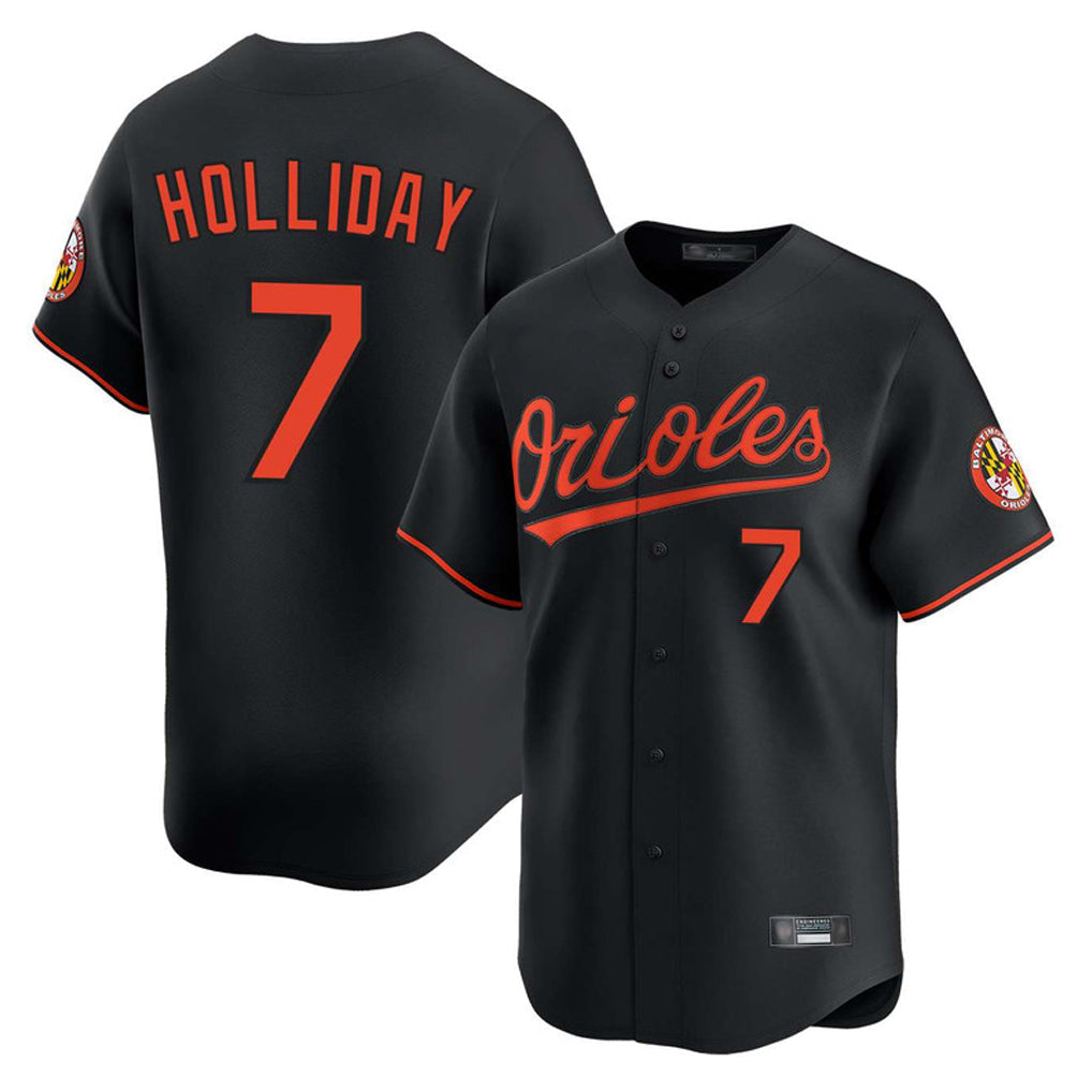 Crovyle B.Orioles #7 Jackson Holliday Player Black Limited Home Game Stitched Jerseys
