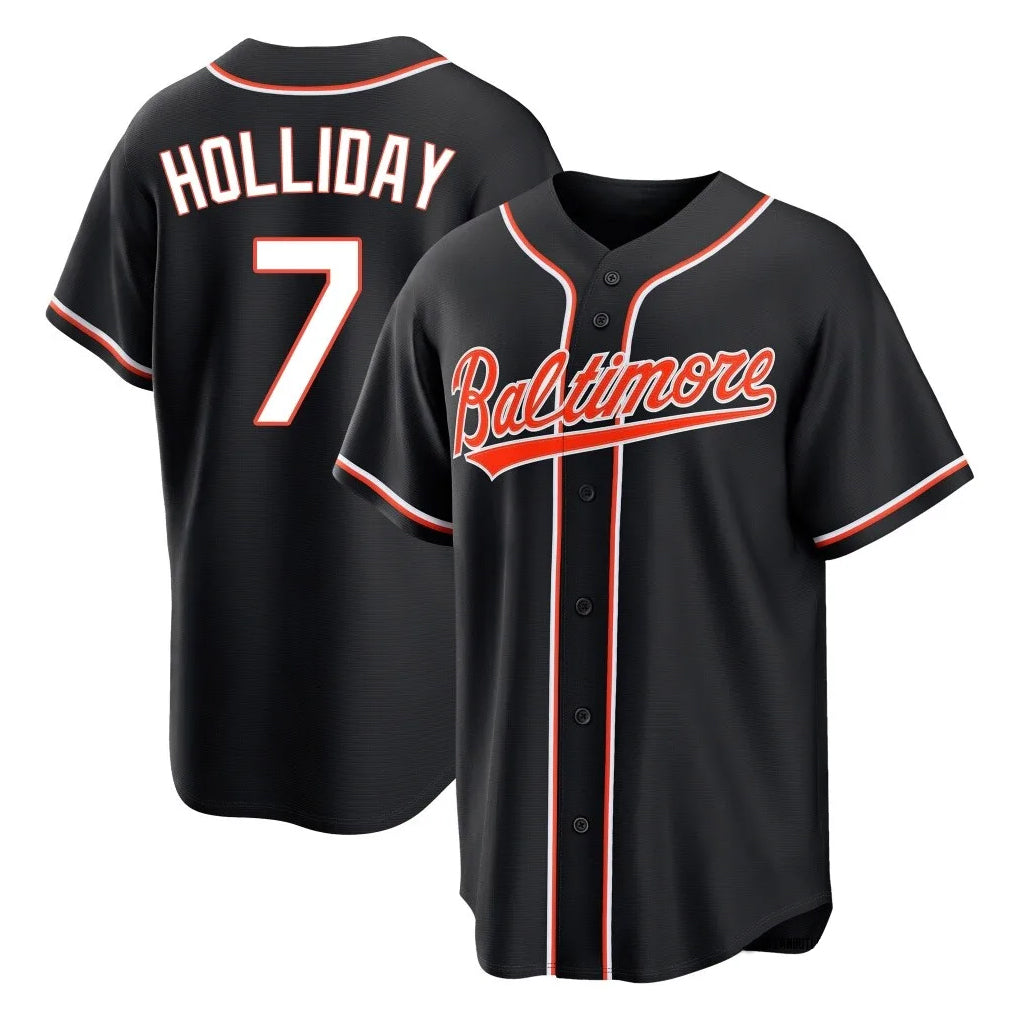 Crovyle B.Orioles #7 Jackson Holliday Player Black Out Home Game Stitched Jerseys