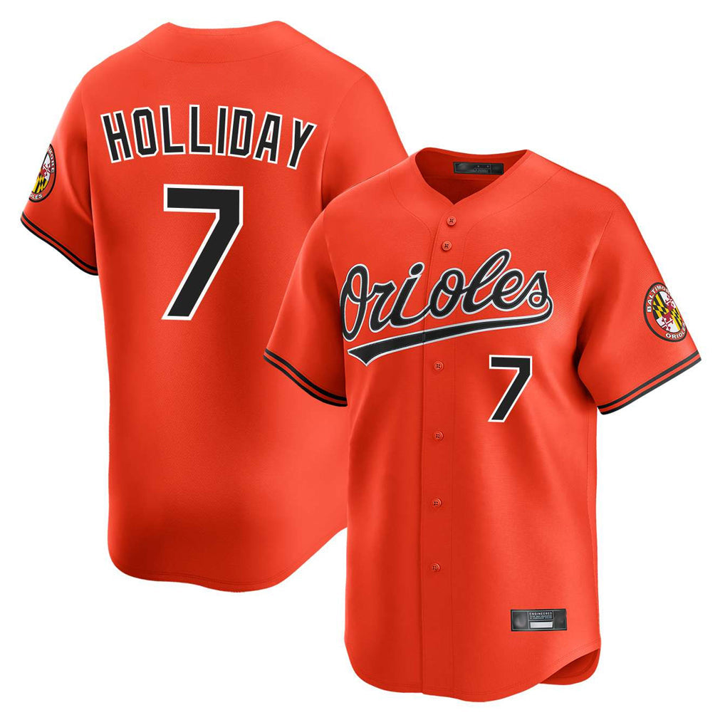 Crovyle B.Orioles #7 Jackson Holliday Player Orange Limited Home Game Stitched Jerseys