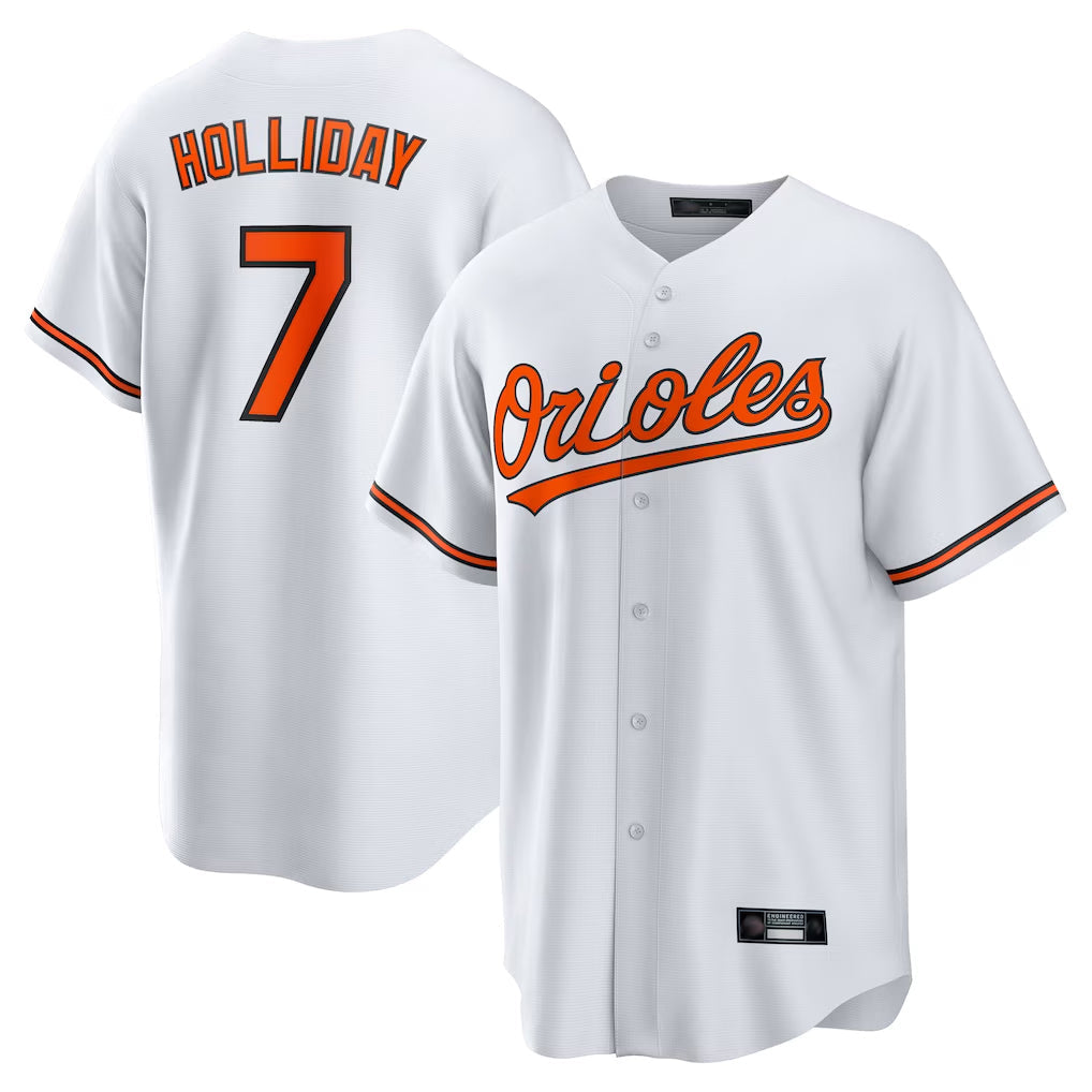 Crovyle B.Orioles #7 Jackson Holliday Player White Home Game Stitched Jerseys