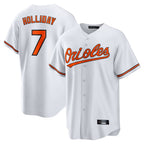 Crovyle B.Orioles #7 Jackson Holliday Player White Home Game Stitched Jerseys