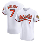 Crovyle B.Orioles #7 Jackson Holliday Player White Limited Elite Home Game Stitched Jerseys