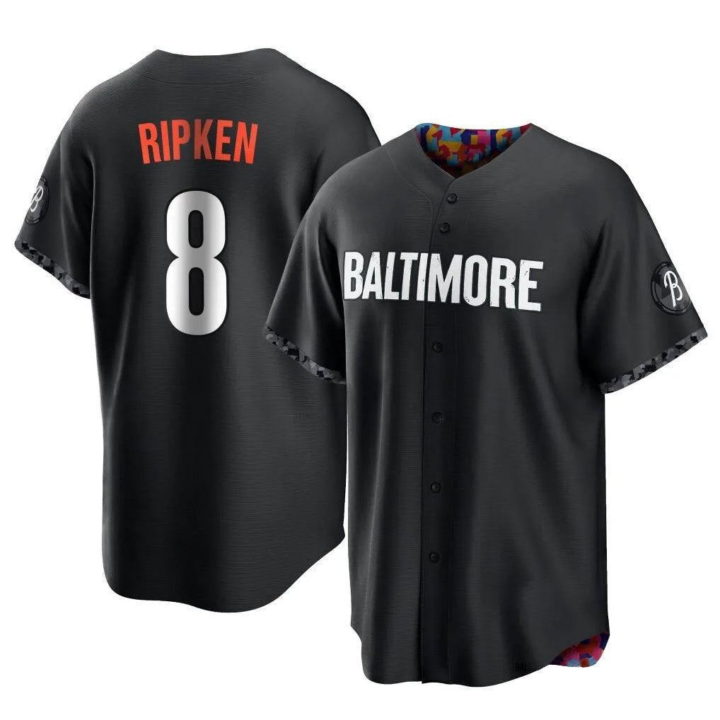 Crovyle B.Orioles #8 Cal Ripken Player Black City Connect Home Game Stitched Jerseys