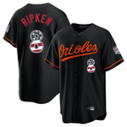 Crovyle B.Orioles #8 Cal Ripken Player Black USA 250 Fourth of July Home Game Stitched Jerseys