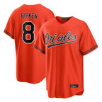 Crovyle B.Orioles #8 Cal Ripken Player Orange Home Game Stitched Jerseys