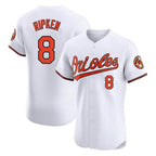 Crovyle B.Orioles #8 Cal Ripken Player White Limited Elite Home Game Stitched Jerseys