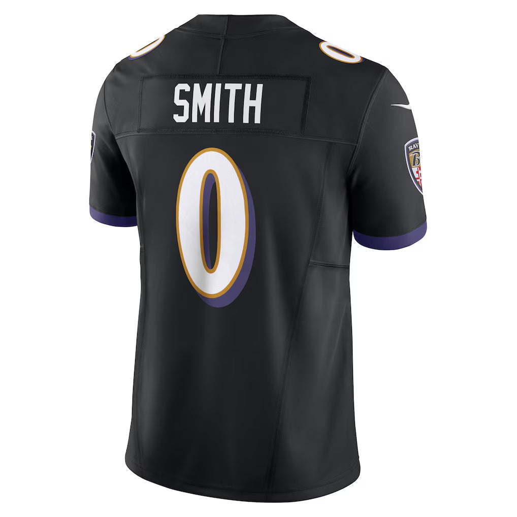 Crovyle B.Ravens #0 Roquan Smith Black Alternate Vapor F.U.S.E. Limited Stitched Jerseys