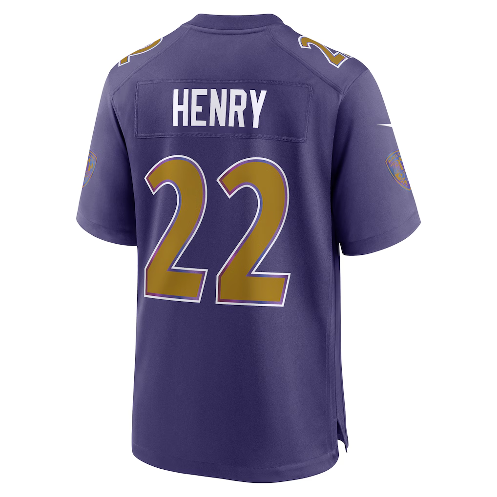 Crovyle B.Ravens #22 Derrick Henry Purple Alternate Game Stitched Jerseys