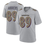 Crovyle B.Ravens #89 Mark Andrews Player Gray Replica Game Jerseys