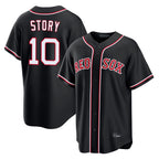 Crovyle B.Red Sox #10 Trevor Story Player Black Out Home Game Stitched Jerseys