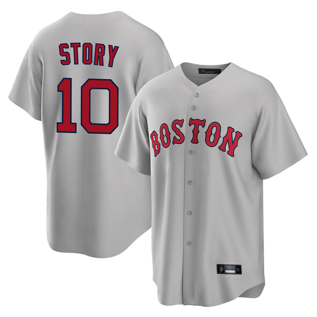 Crovyle B.Red Sox #10 Trevor Story Player Gray Road Home Game Stitched Jerseys