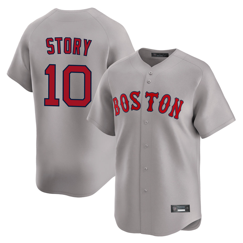 Crovyle B.Red Sox #10 Trevor Story Player Gray Road Limited Home Game Stitched Jerseys