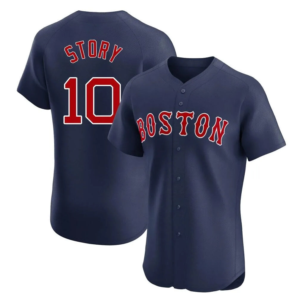 Crovyle B.Red Sox #10 Trevor Story Player Navy Limited Elite Home Game Stitched Jerseys
