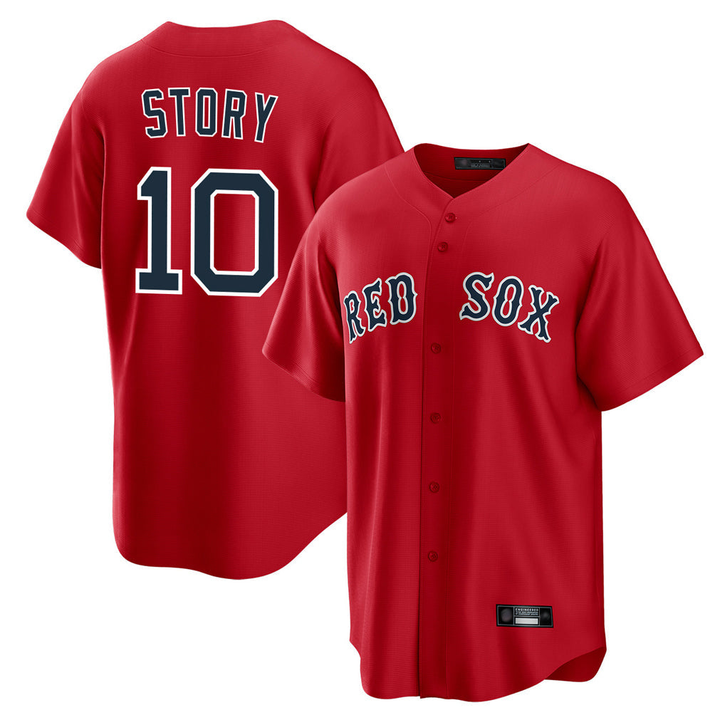 Crovyle B.Red Sox #10 Trevor Story Player Red Home Game Stitched Jerseys