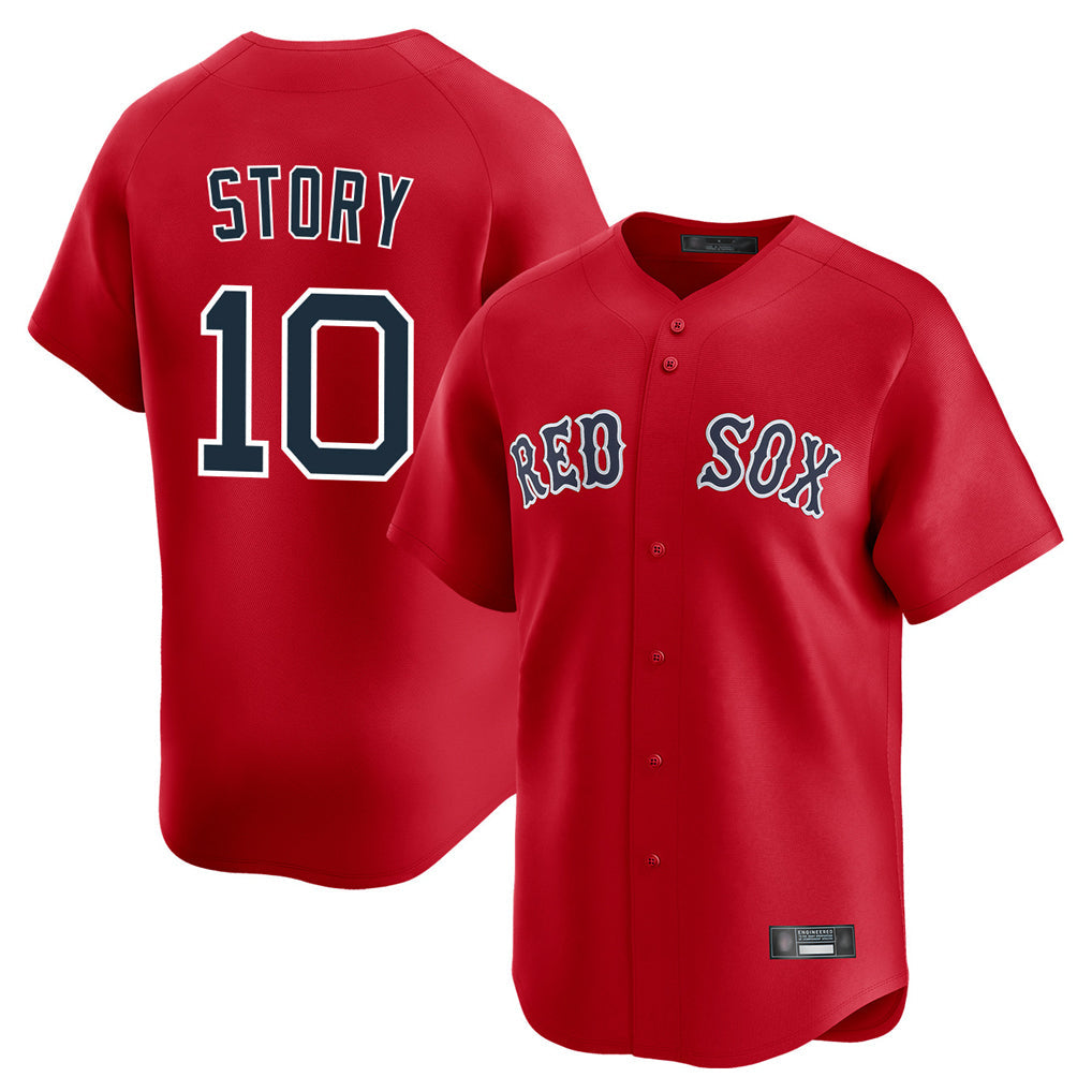 Crovyle B.Red Sox #10 Trevor Story Player Red Limited Home Game Stitched Jerseys