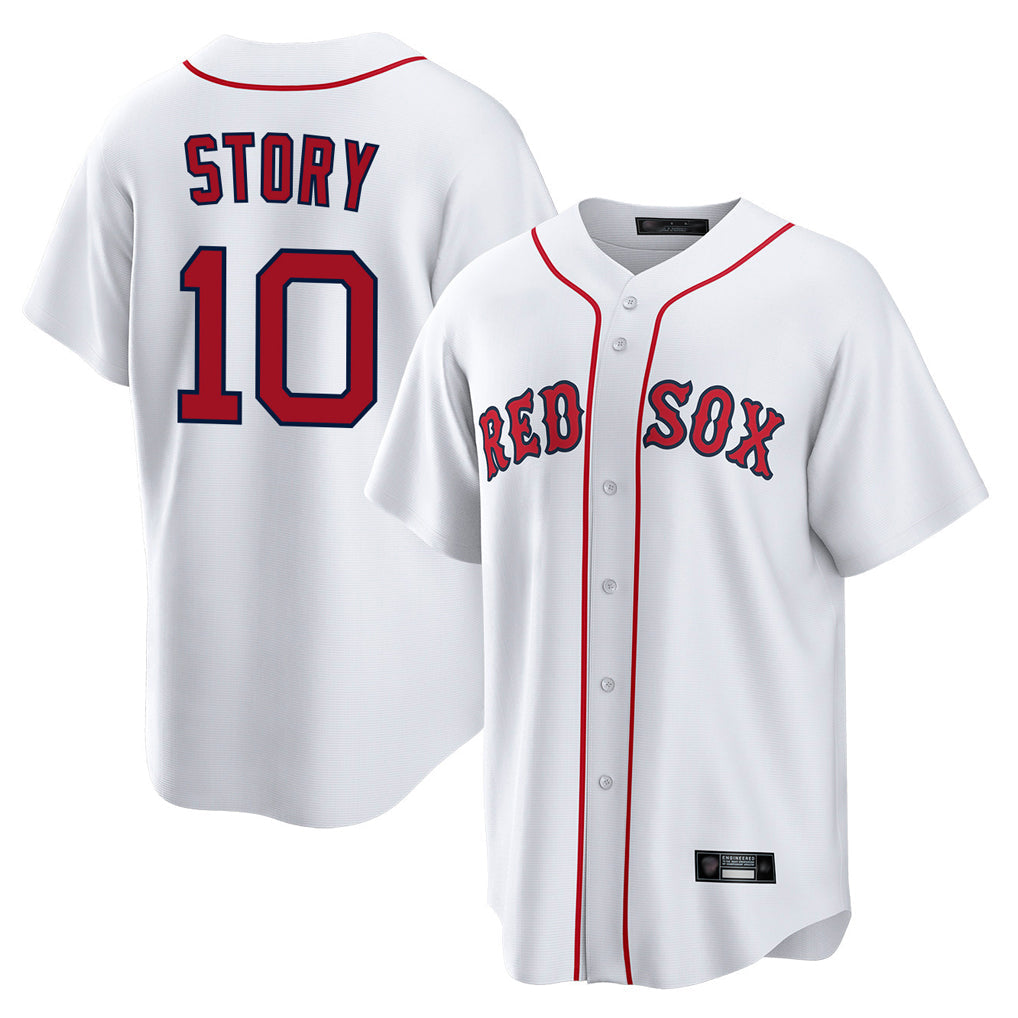 Crovyle B.Red Sox #10 Trevor Story Player White Home Game Stitched Jerseys
