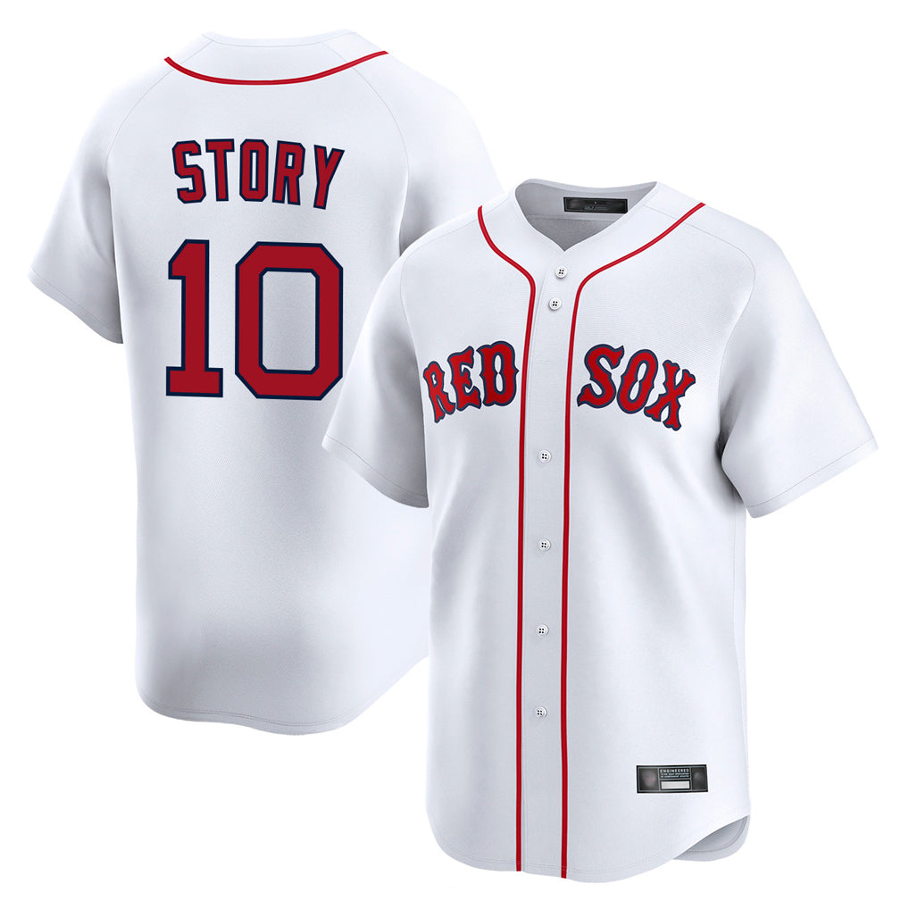 Crovyle B.Red Sox #10 Trevor Story Player White Limited Home Game Stitched Jerseys