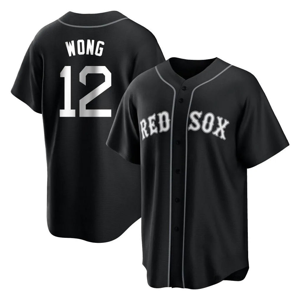 Crovyle B.Red Sox #12 Connor Wong Player Black Home Game Stitched Jerseys