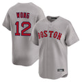 Crovyle B.Red Sox #12 Connor Wong Player Gray Road Limited Home Game Stitched Jerseys