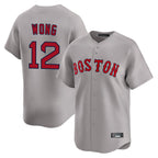 Crovyle B.Red Sox #12 Connor Wong Player Gray Road Limited Home Game Stitched Jerseys