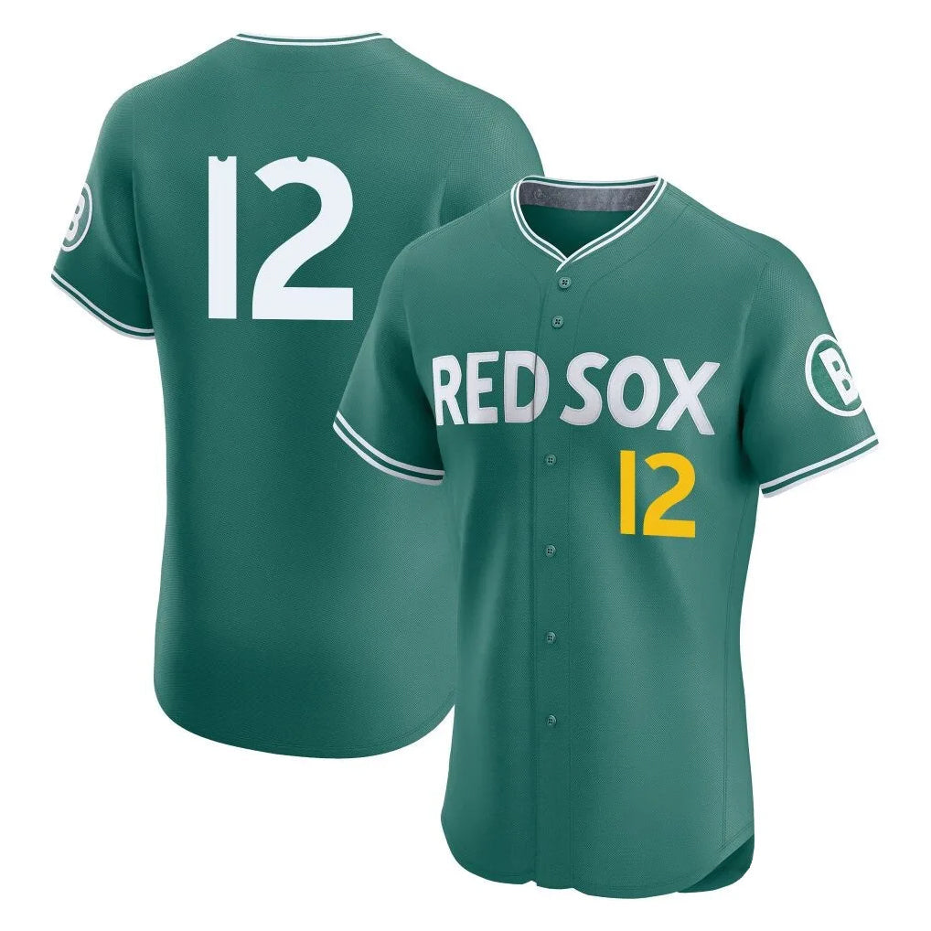Crovyle B.Red Sox #12 Connor Wong Player Green City Connect Limited Elite Home Game Stitched Jerseys