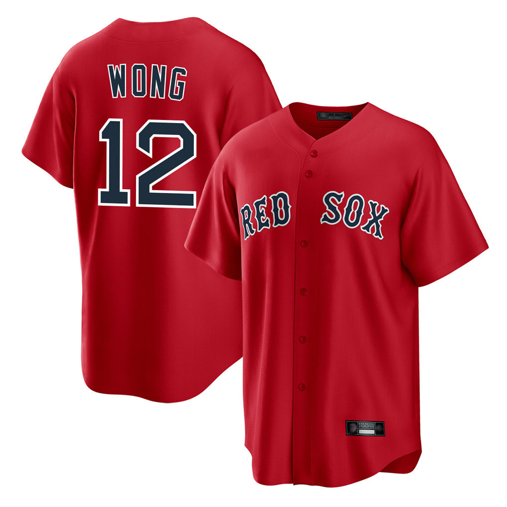 Crovyle B.Red Sox #12 Connor Wong Player Red Home Game Stitched Jerseys