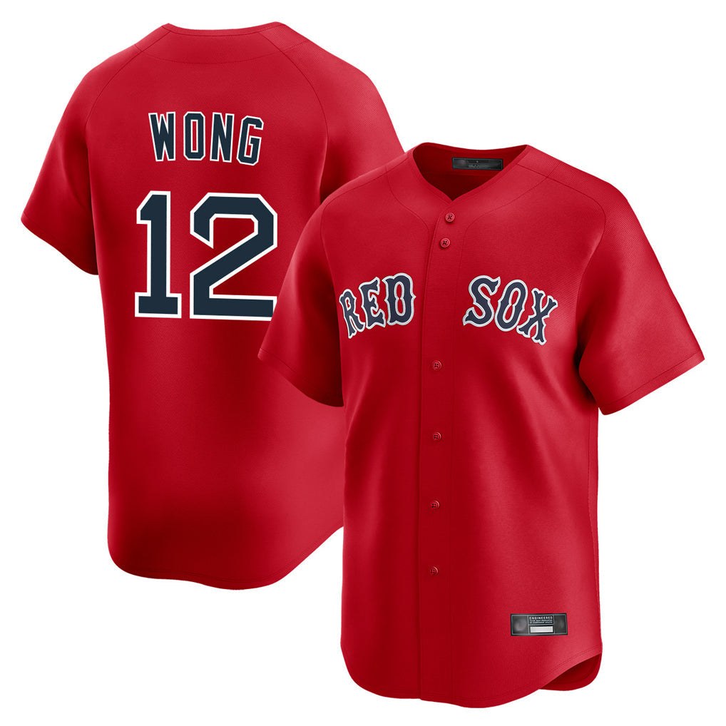 Crovyle B.Red Sox #12 Connor Wong Player Red Limited Home Game Stitched Jerseys