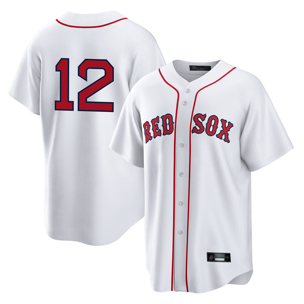 Crovyle B.Red Sox #12 Connor Wong Player White Home Game Stitched Jerseys