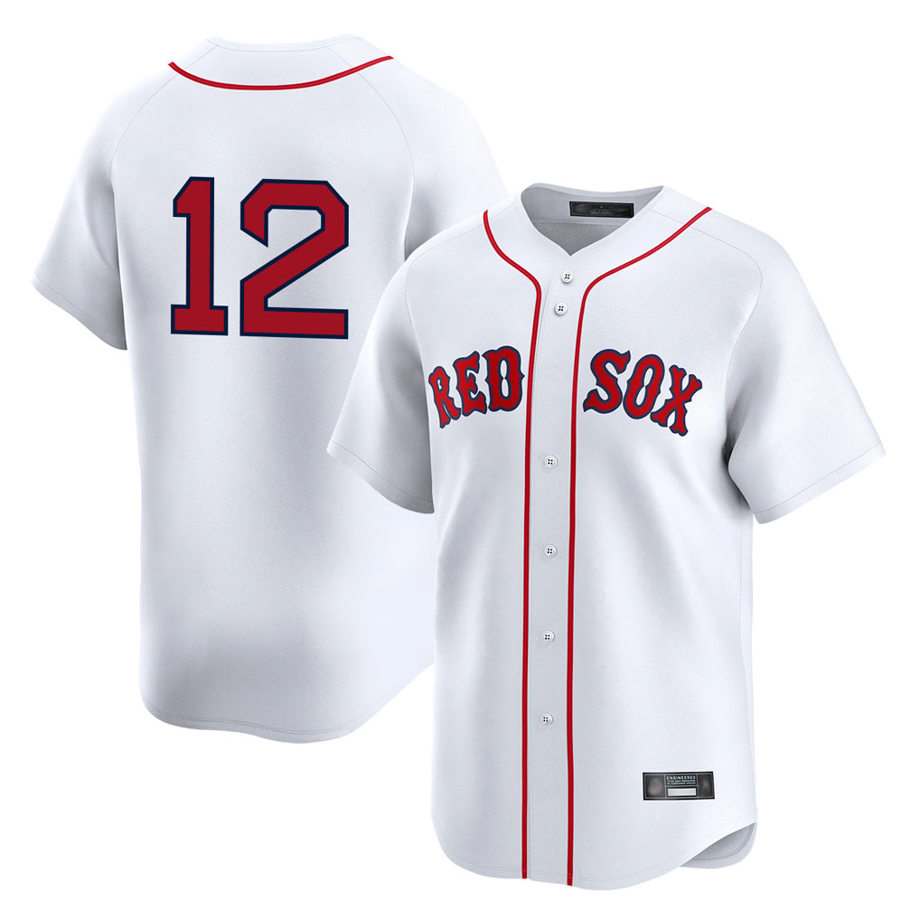 Crovyle B.Red Sox #12 Connor Wong Player White Limited Home Game Stitched Jerseys
