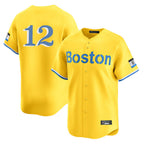 Crovyle B.Red Sox #12 Connor Wong Player Yellow Limited Home Game Stitched Jerseys
