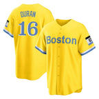 Crovyle B.Red Sox #16 Jarren Duran Player Yellow Home Game Stitched Jersey