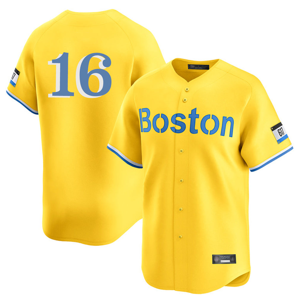 Crovyle B.Red Sox #16 Jarren Duran Player Yellow Limited Home Game Stitched Jersey