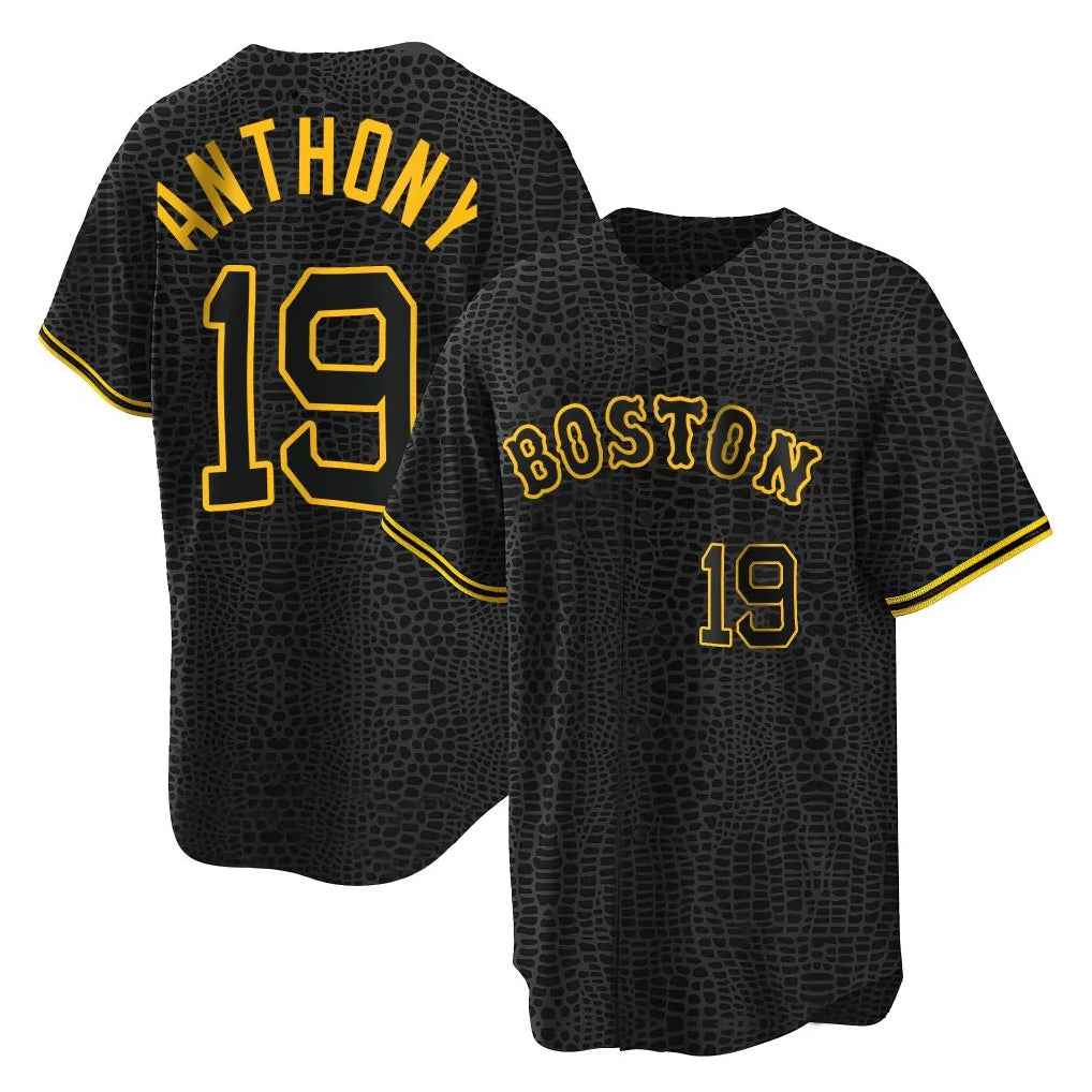 Crovyle B.Red Sox #19 Roman Anthony Player Black Snake Skin City Home Game Stitched Jerseys