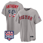 Crovyle B.Red Sox #19 Roman Anthony Player Gray Road USA 250 Fourth of July Home Game Stitched Jerseys