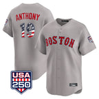 Crovyle B.Red Sox #19 Roman Anthony Player Gray Road USA 250 Fourth of July Limited Home Game Stitched Jerseys