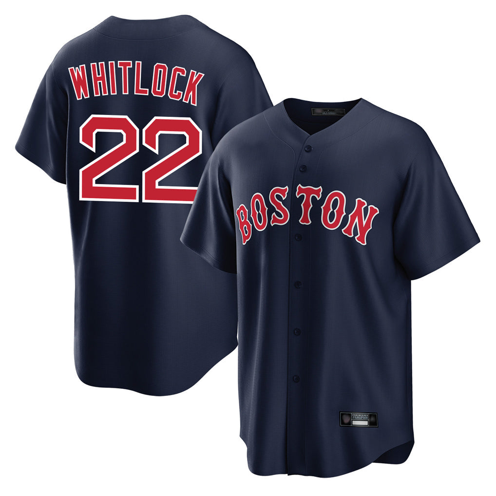 Crovyle B.Red Sox #22 Garrett Whitlock Player Navy Home Game Stitched Jerseys