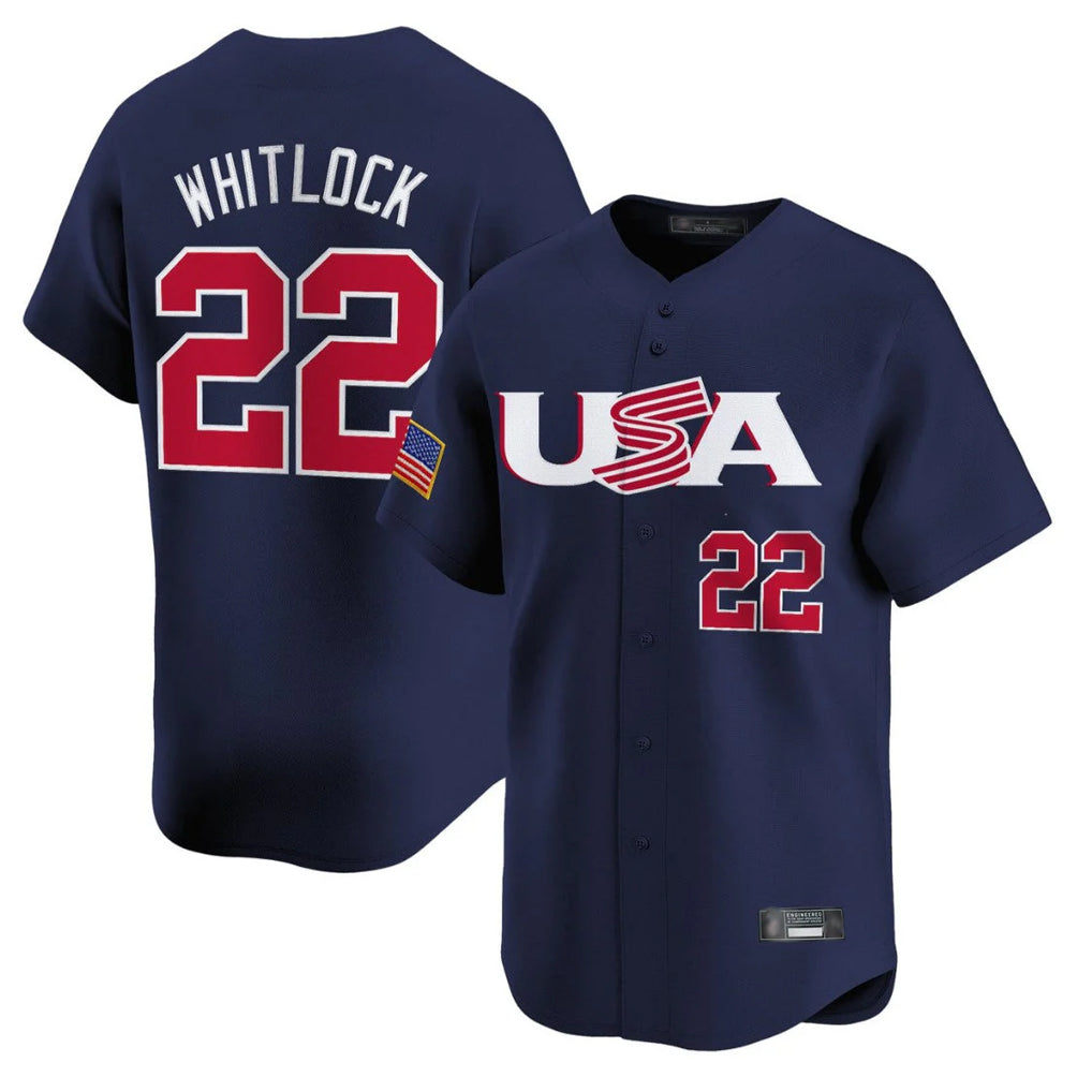 Crovyle B.Red Sox #22 Garrett Whitlock Player Navy USA World Classic Home Game Stitched Jerseys