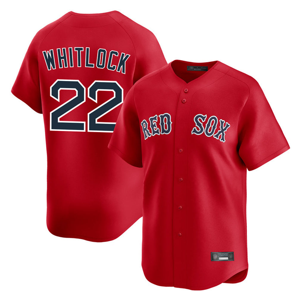 Crovyle B.Red Sox #22 Garrett Whitlock Player Red Limited Home Game Stitched Jerseys