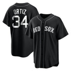 Crovyle B.Red Sox #34 David Ortiz Player Black Home Game Stitched Jerseys