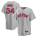 Crovyle B.Red Sox #34 David Ortiz Player Gray Road Home Game Stitched Jerseys