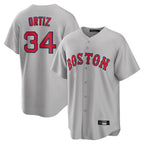 Crovyle B.Red Sox #34 David Ortiz Player Gray Road Home Game Stitched Jerseys